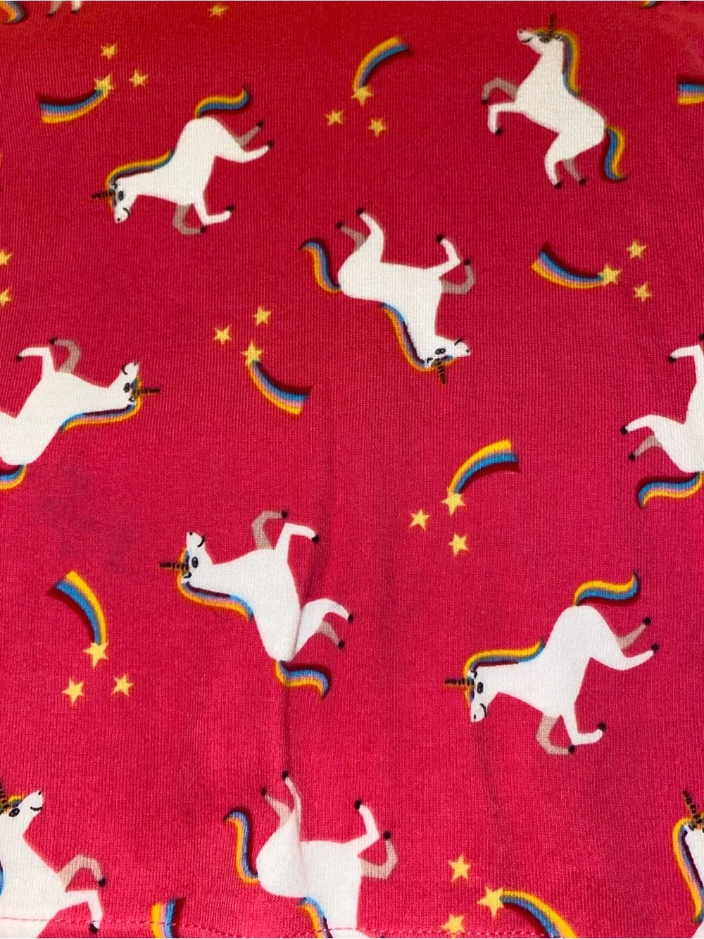 GAP Pink Unicorn Print Long-Sleeve Pajama Set